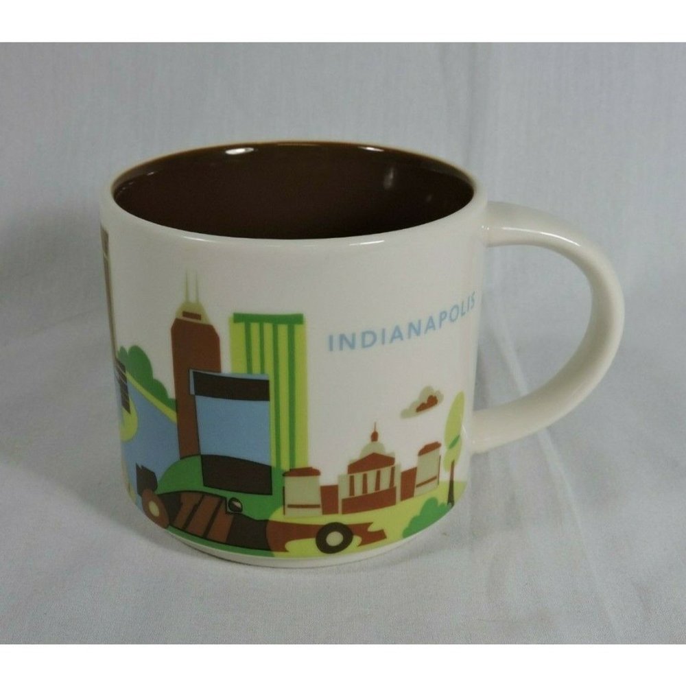 Starbucks You Are Here Mug Indianapolis 2013 Brown Inside